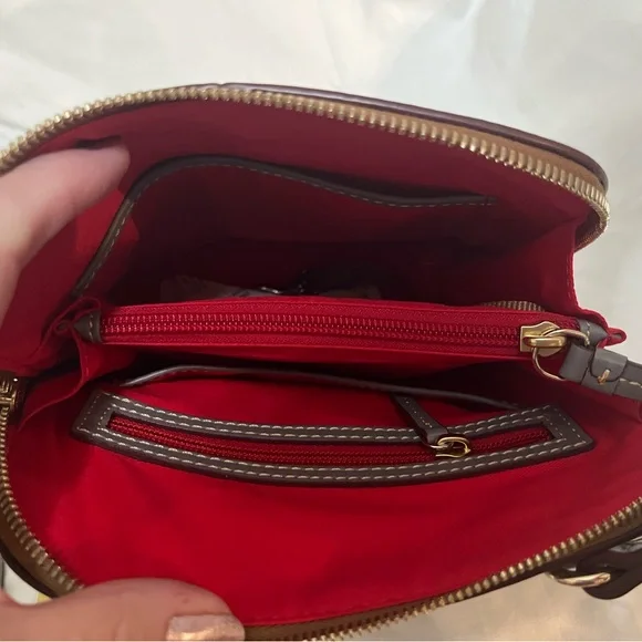 Dooney & Bourke Gray Leather Crossbody New without tags - Picture 6 of 6